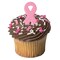 Breast Cancer Awareness Pink Ribbon® DecoPics® Cupcake Decoration, 12ct